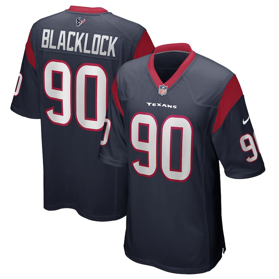 Men Houston Texans #90 Ross Blacklock Nike Navy Game NFL Jersey
